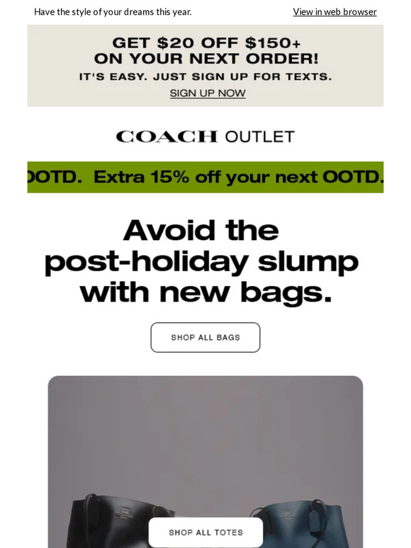 Coach outlet best sale student discount