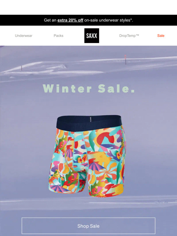 SAXX Underwear Email Newsletters Shop Sales, Discounts, and Coupon Codes