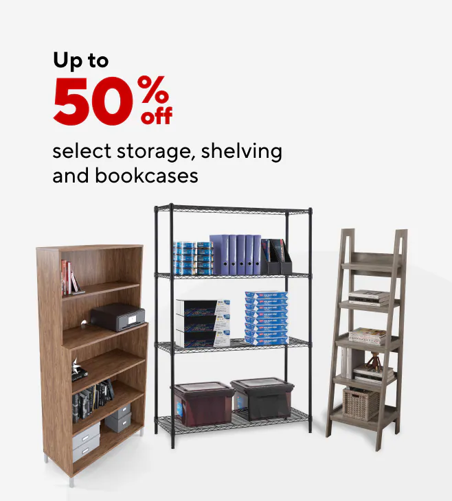 Up to 50% off selected Storage shelving and Bookcases