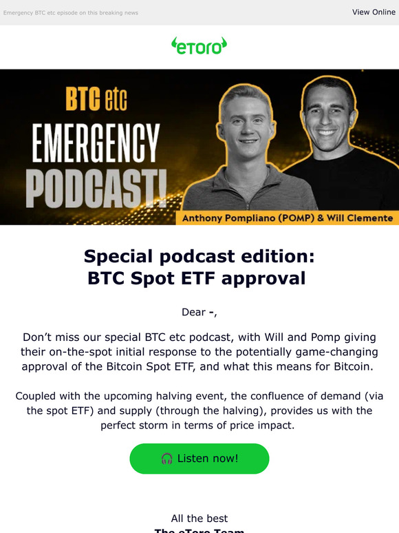 Emergency podcast: BTC ETF approved