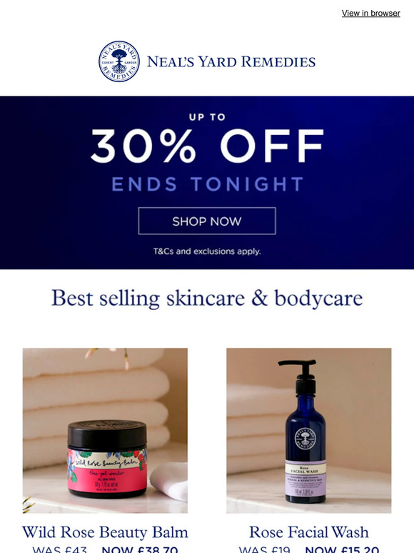 Neals Yard Remedies Email Newsletters Shop Sales, Discounts, and