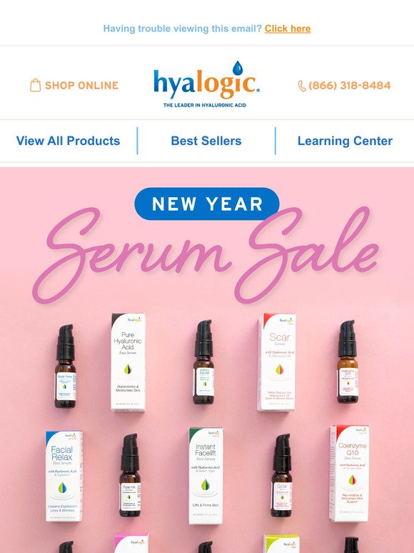 Our Big Annual Skincare Serum Sale!