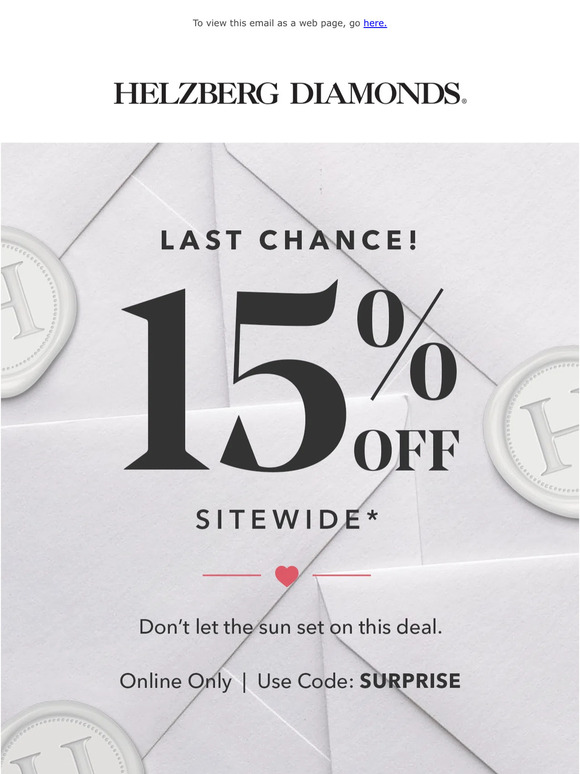 Helzberg Diamonds Email Newsletters Shop Sales, Discounts, and Coupon