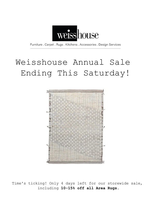 Weisshouse Annual Sale