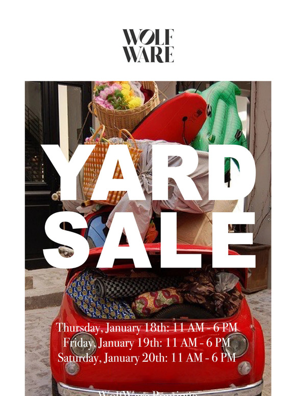 Ready for a MASSIVE yard sale?!