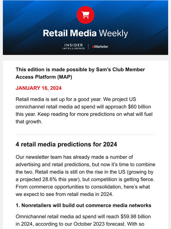 Insider Intelligence 4 retail media predictions for 2024 Milled