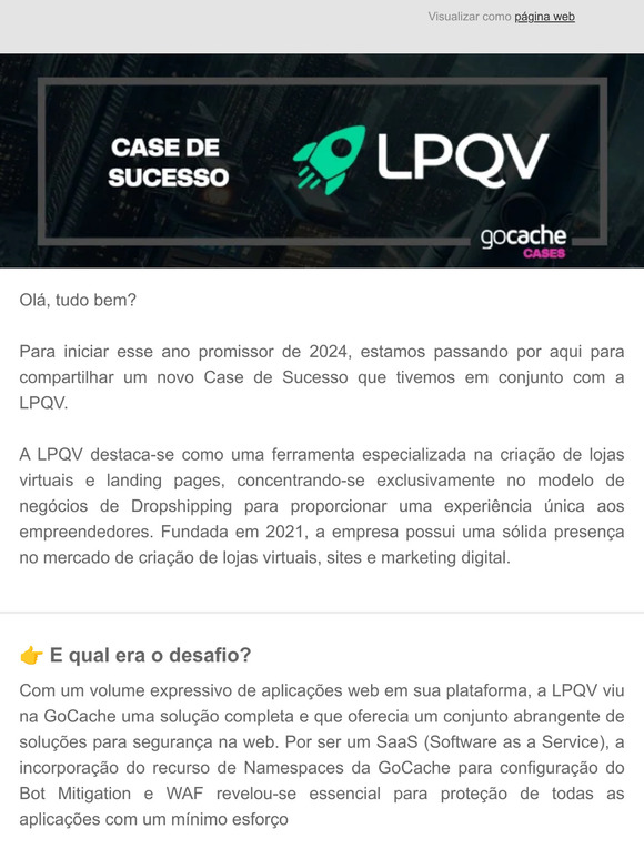 Case de Sucesso - LPQV 🚀 | GoCache