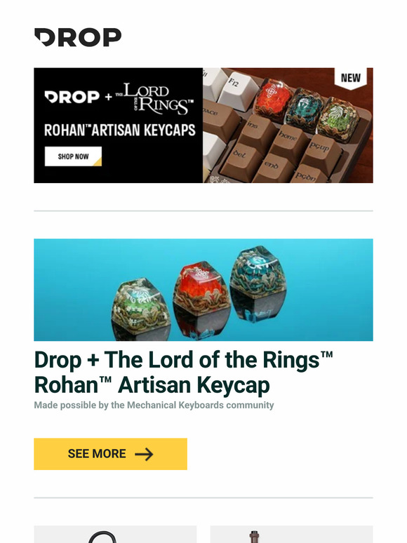 Drop: Drop + The Lord of the Rings™ Rohan™ Artisan Keycap, Magicforce ...