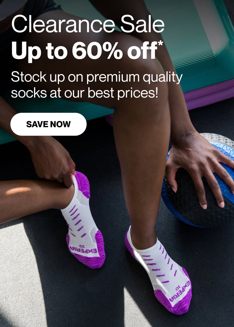 Clearance Sale Up to 60% off    Stock up on premium quality socks at our best prices!   Shop now
