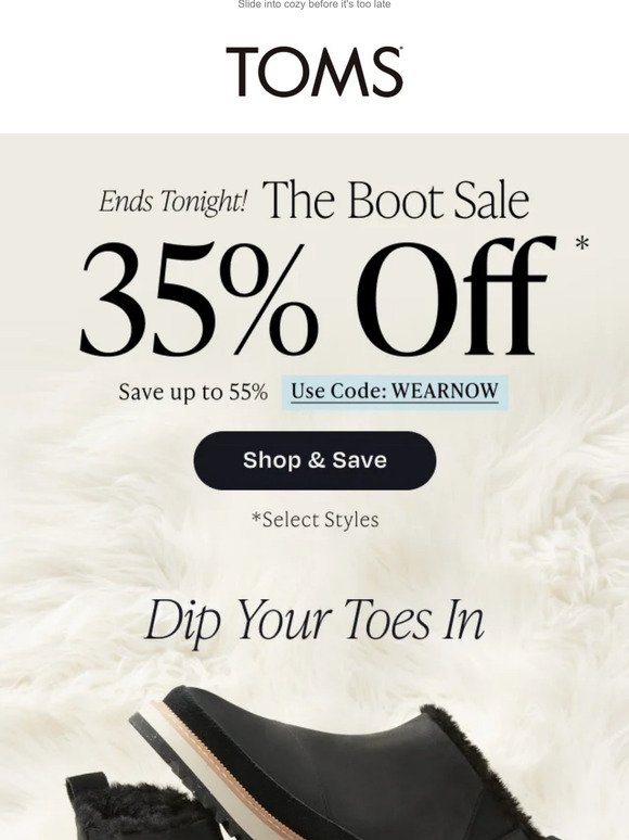 LAST DAY! Extra 35% OFF Boots