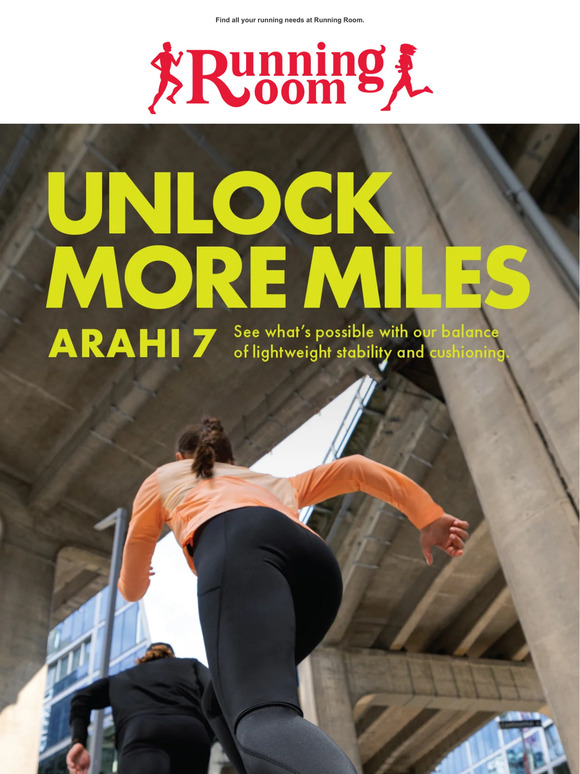 Running Room Canada HOKA Arahi 7 Unlock More Miles Milled