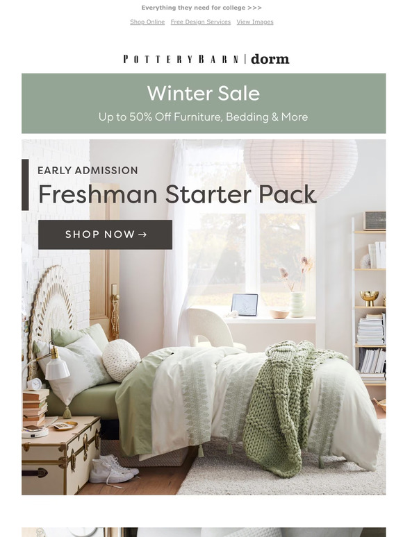 PBteen Early acceptance = freshman starter pack! Milled