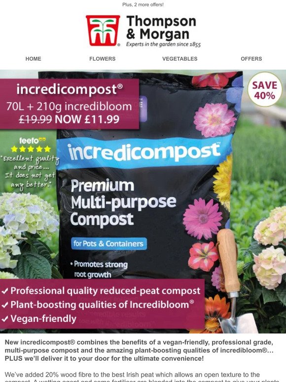 40% OFF Premium Professional Compost