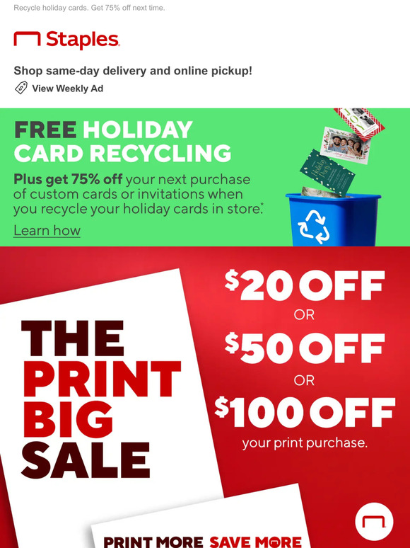 Staples Copy & Print 🛑 100 off 🛑 Save during the Print Big Sale! Milled