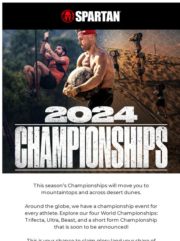 Spartan Race, Inc. The 2024 Championships Announced! Milled