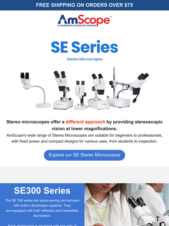 AmScope: 🔍 Exploration Awaits: Explore our SE Series Stereo Microscopes ...