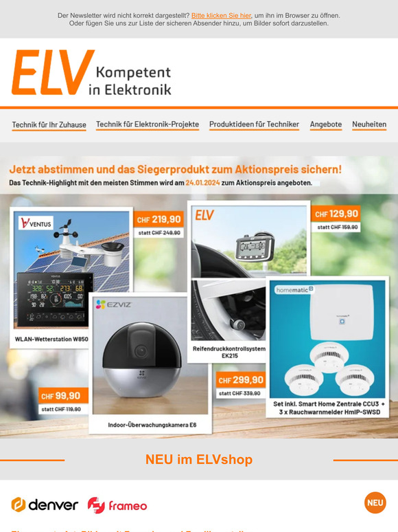 ELV CH Was ist das neue Wunschangebot? Sie haben die Wahl! Milled