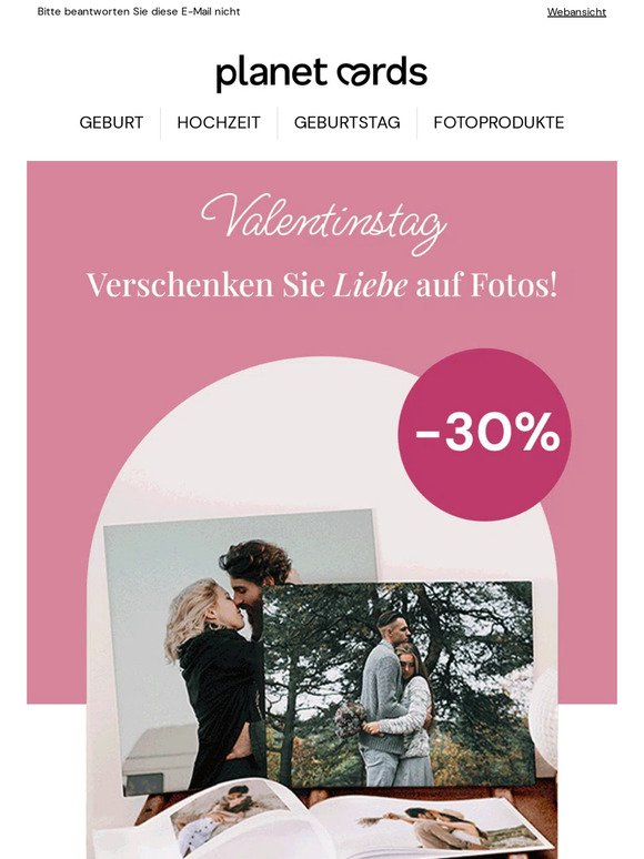 ❤️ Valentinstag: -30% auf Fotoprodukte!