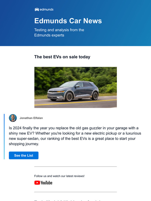 Car News — Best new EVs, new Tesla Model 3 and Porsche