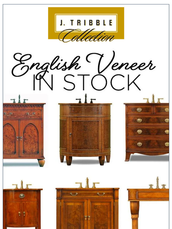 New Shipment of English Veneer Sink Bases! No Waiting!
