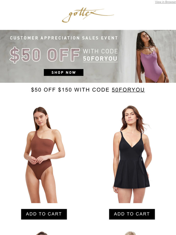 Gottex re Your 50 Coupon is Waiting 🎟 Milled