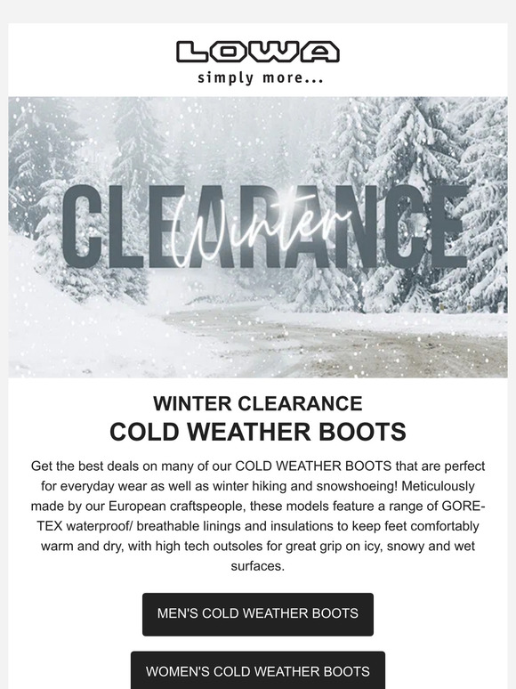 Best Deals on Cold Weather Boots!