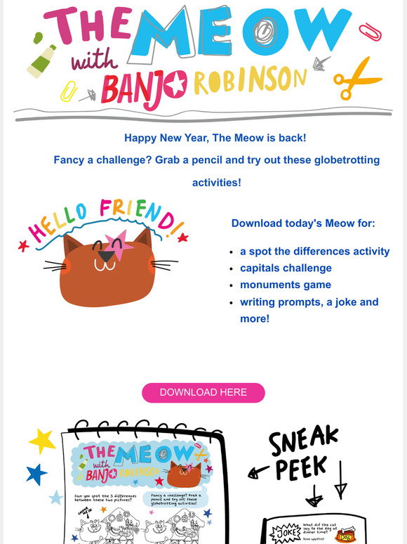 Banjo Robinson CAT MAIL Codes And Capitals Milled Banjo robinson cat mail codes and capitals milled