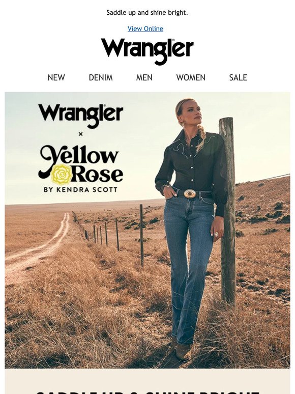 Just launched: Wrangler x Yellow Rose by Kendra Scott