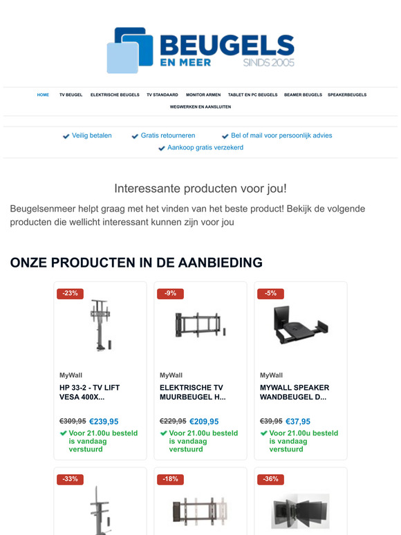 Bekijk de meest interessante producten op Beugelsenmeer