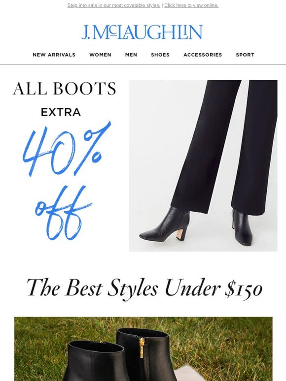 Calling All Shoe Lovers! All Boots Extra 40% Off!