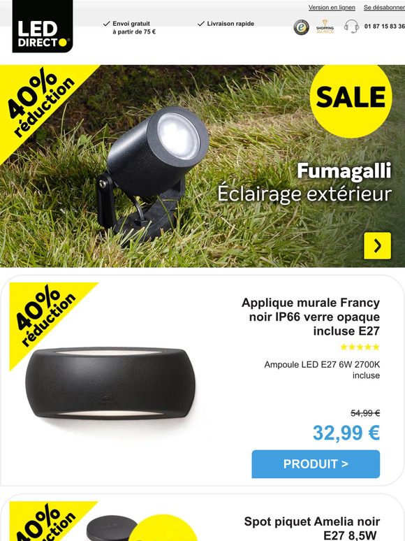 Éclairage de jardin de Fumagalli, 40 % de réduction