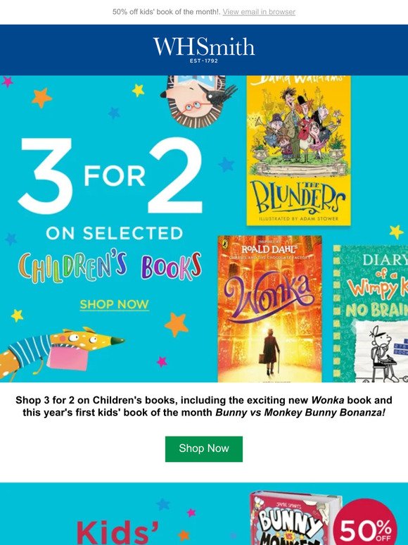Latest 3 for 2 kids' books
