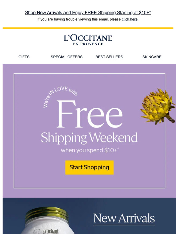 L'Occitane US Email Newsletters Shop Sales, Discounts, and Coupon Codes