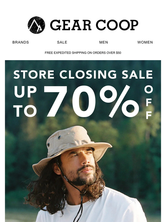 Cover Up With Tilley at 70% Off. Only At The Gear Coop Store Closing Sale!