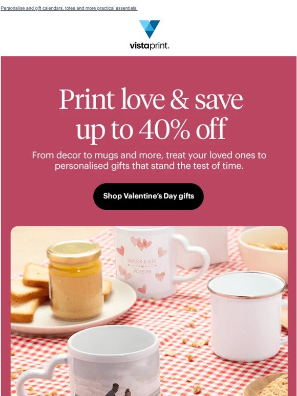 Valued Customer, raise the bar on Valentine’s Day gifting – here’s up to 40% off memorable gifts and keepsakes 😍