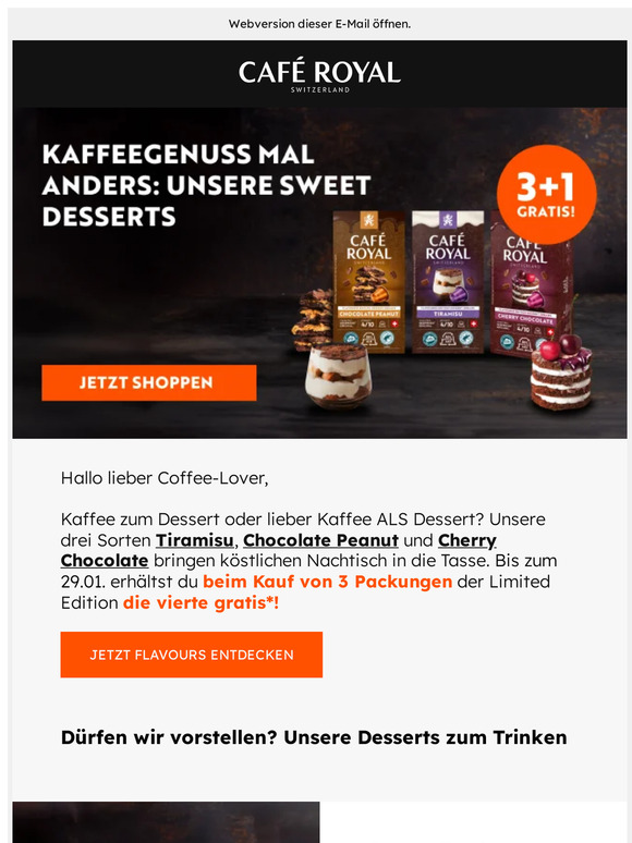 Sweet Dessert Flavours: kauf 3, erhalte den 4. gratis!