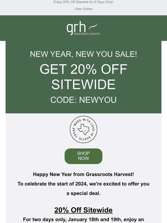 New Year, New You Sale 🌄