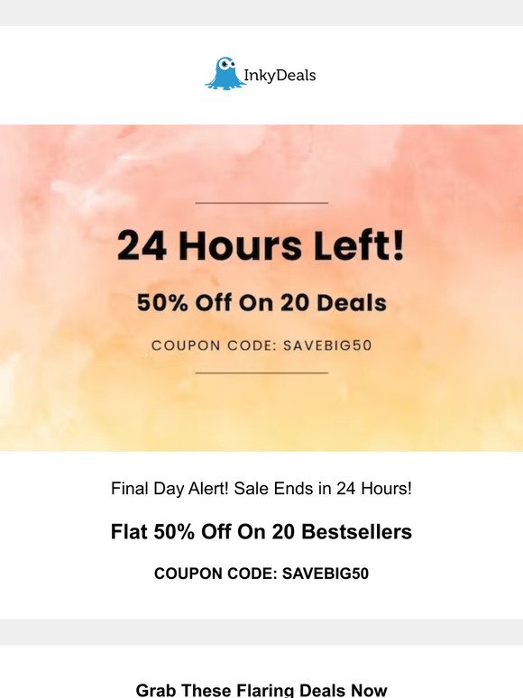 [Flash Sale] 24 Hrs To Go | Flat 50% OFF⏰