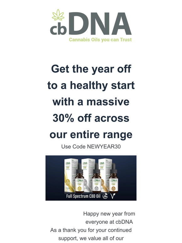 A massive 30% off to kickstart the new year