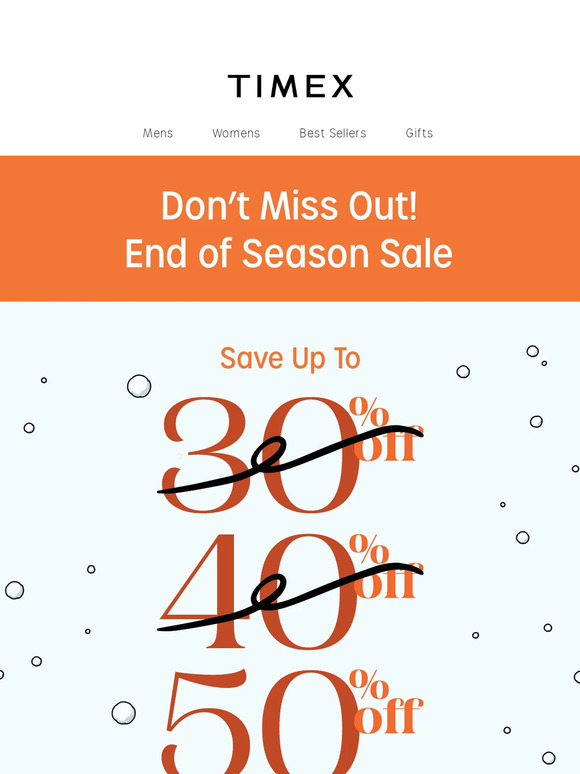 timex Email Newsletters Shop Sales, Discounts, and Coupon Codes