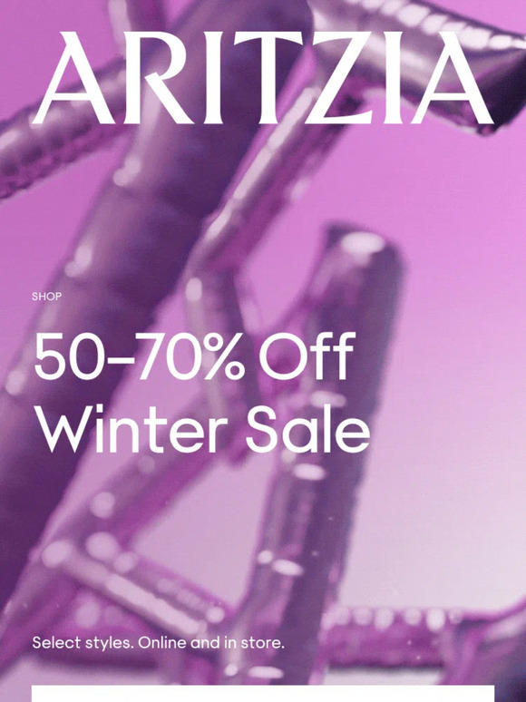 Aritzia Email Newsletters Shop Sales, Discounts, and Coupon Codes