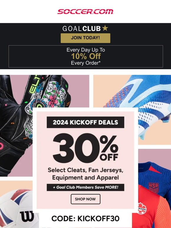 (US & CA) [DEAL ALERT] Save 30 Off Select Soccer Gear with Code KICKOFF30 Milled
