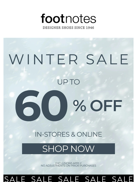 Winter Sale Now Up To 60% Off!