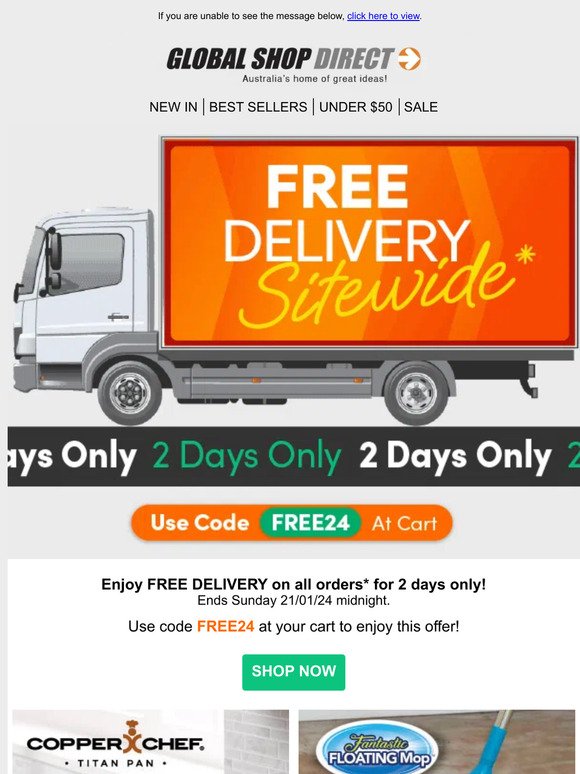 FREE DELIVERY Sitewide