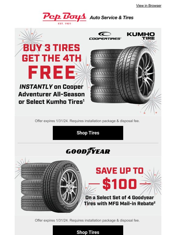 Psssst... Get a free tire TODAY 😱