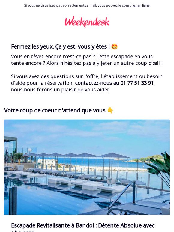Thalazur Bandol Ile Rousse – Hôtel & Spa attend votre confirmation !