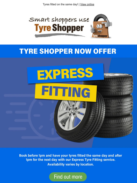 Express Tyre Fitting at Tyre Shopper!