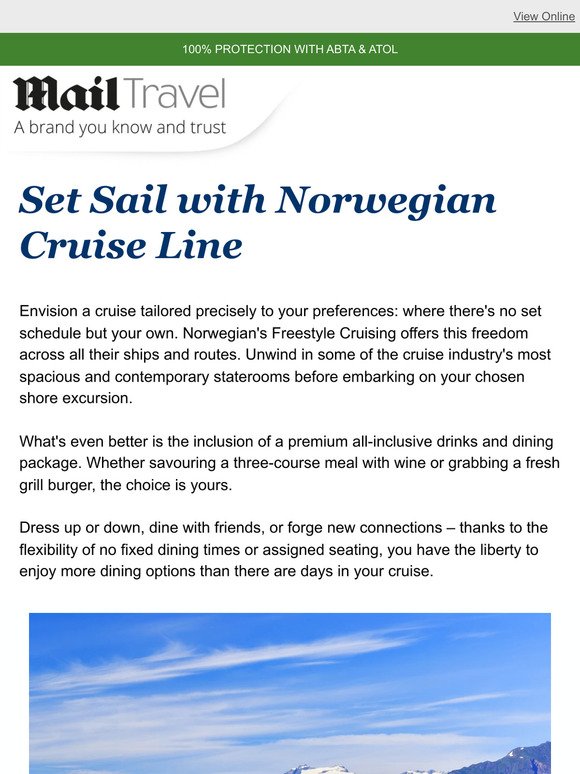 Set Sail with Norwegian Cruise Line