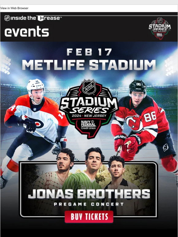 Get your tickets to the 2024 Navy Federal Credit Union NHL Stadium Series™! Milled
