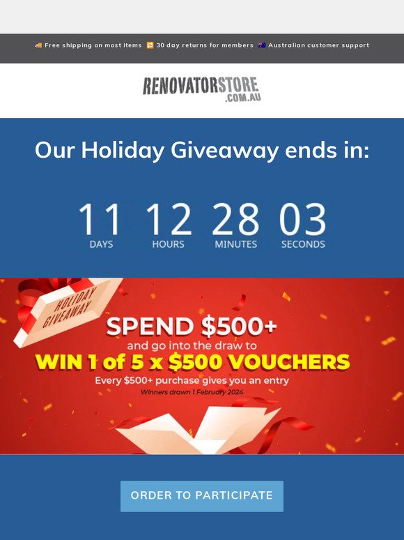 Time's Almost Up For Our $500 Holiday Giveaway